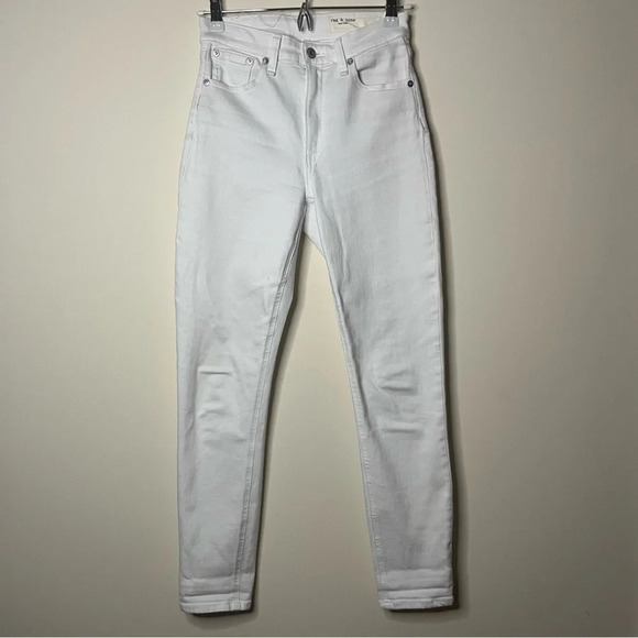 RAG & BONE Nina High Rise Ankle Skinny White Jeans - Picture 4 of 13